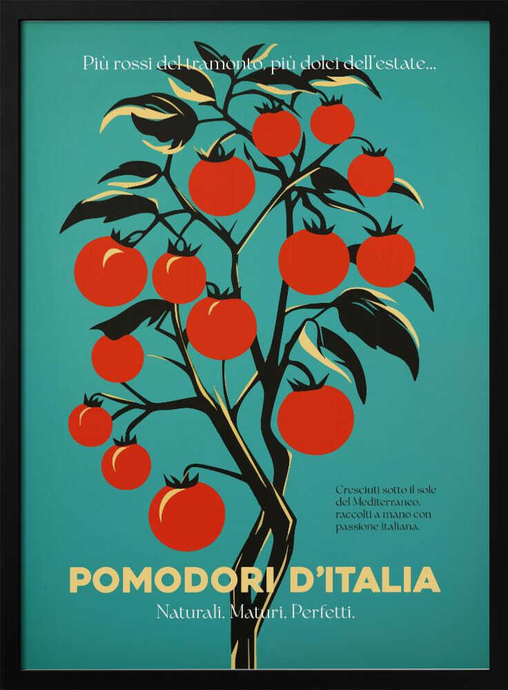 Vibrant Italian Tomatoes Art Print UK — Botanical Vibrant Wall Art — Kitchen — Wall It All Prints
