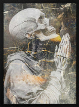 Golden Cracked Skeleton Prayer Rafal Kulik