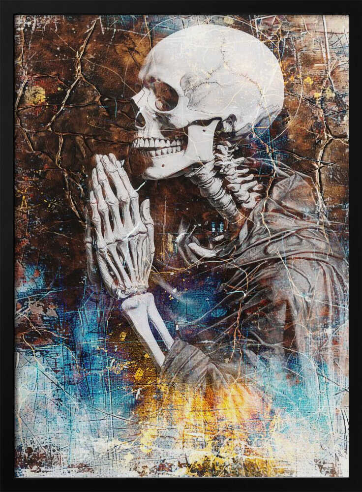 Solemn Praying Skeleton Rafal Kulik