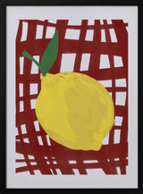 Bright Lemon Red Grid