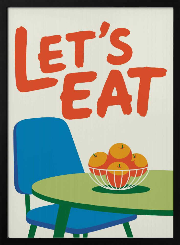 Let's Eat Table Art Print UK — Abstract Vibrant Wall Art — Kitchen — Wall It All Prints