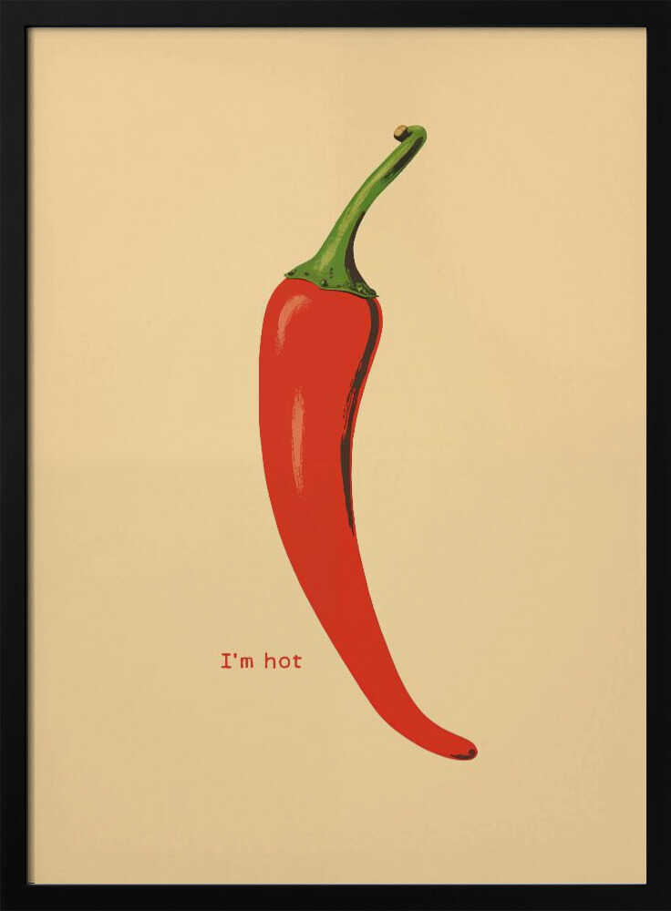 Hot Red Chili Art Print UK — Abstract Vibrant Wall Art — Kitchen — Wall It All Prints