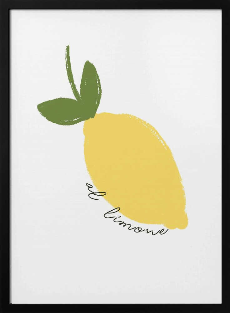 Italian Lemon Illustration Art Print UK — Botanical Vibrant Wall Art — Kitchen — Wall It All Prints