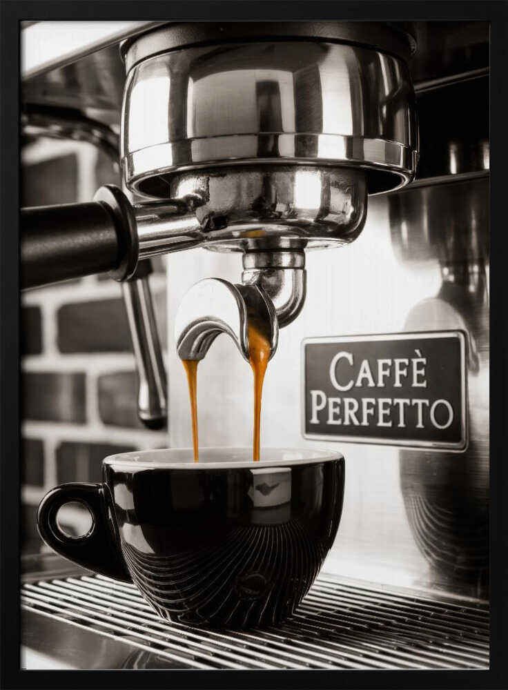 Perfect Espresso Moment Art Print UK — Dark Moody Dark Wall Art — Kitchen — Wall It All Prints