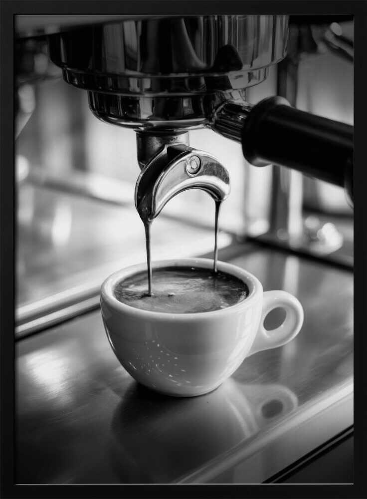 Perfect Espresso Shot Art Print UK — Dark Moody Dark Wall Art — Kitchen — Wall It All Prints