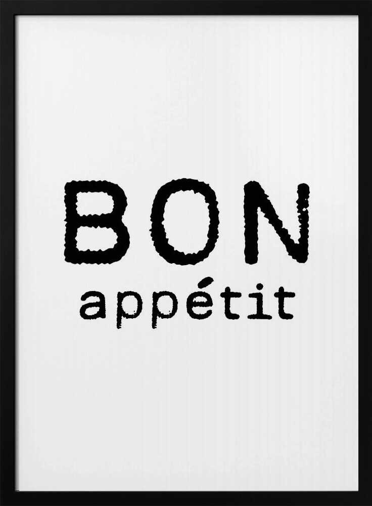 Bon Appetit Kitchen Typography Art Print UK — Abstract Dark Wall Art — Kitchen — Wall It All Prints