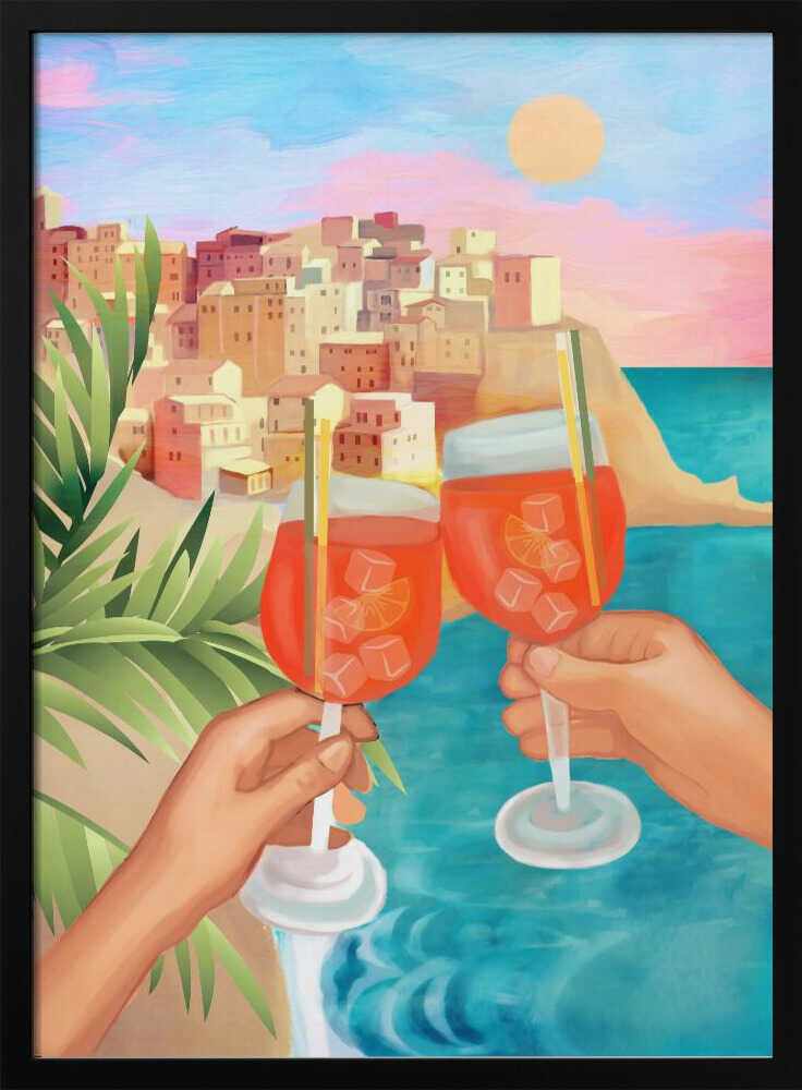 Cheers Coastal Sunset City Art
