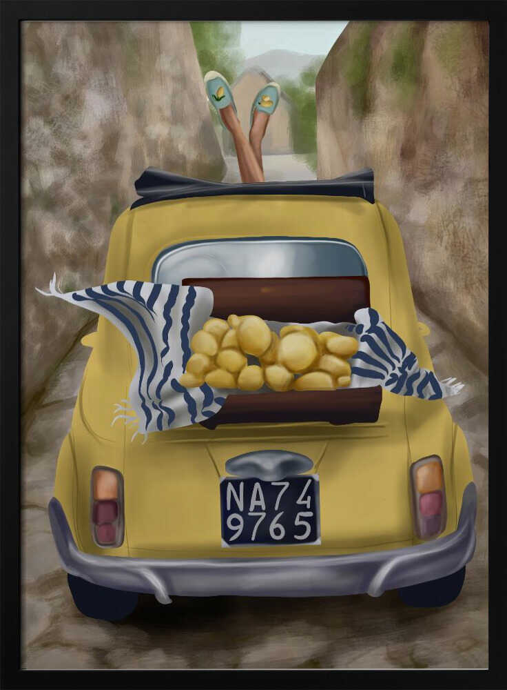 Vintage Fiat Lemon Drive City Art