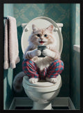Funny Cat On Toilet