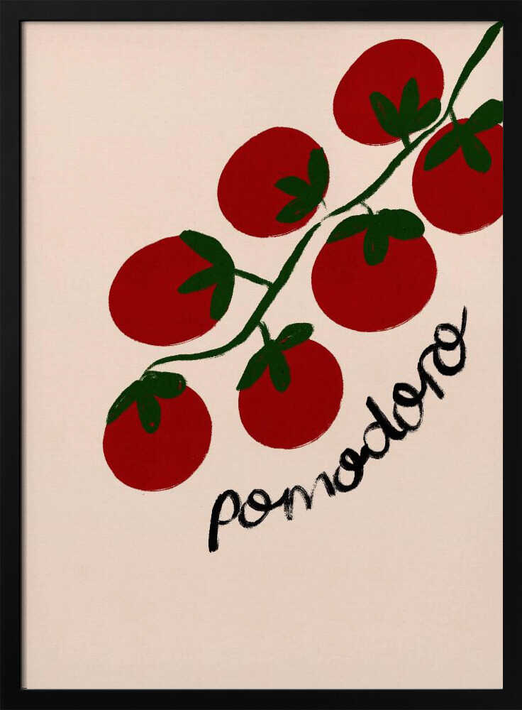 Italian Pomodoro Tomatoes Art Print UK — Botanical Minimal Wall Art — Kitchen — Wall It All Prints