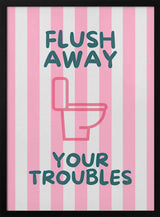 Flush Away Your Troubles Art Print UK — Abstract Minimal Wall Art — Bathroom — Wall It All Prints
