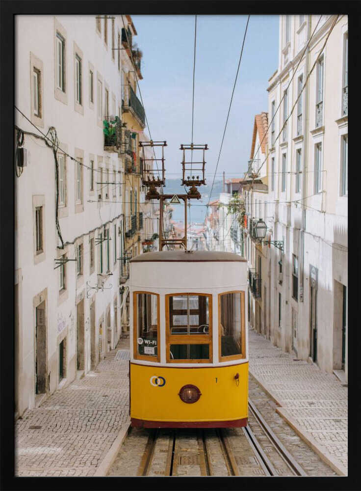 Iconic Lisbon Street Tram Art Print UK — Vintage Vibrant Wall Art — Living Room — Wall It All Prints