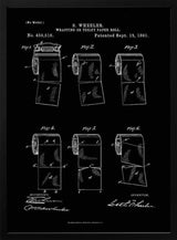 Vintage Toilet Paper Patent Art Print UK — Vintage Dark Wall Art — Bathroom — Wall It All Prints