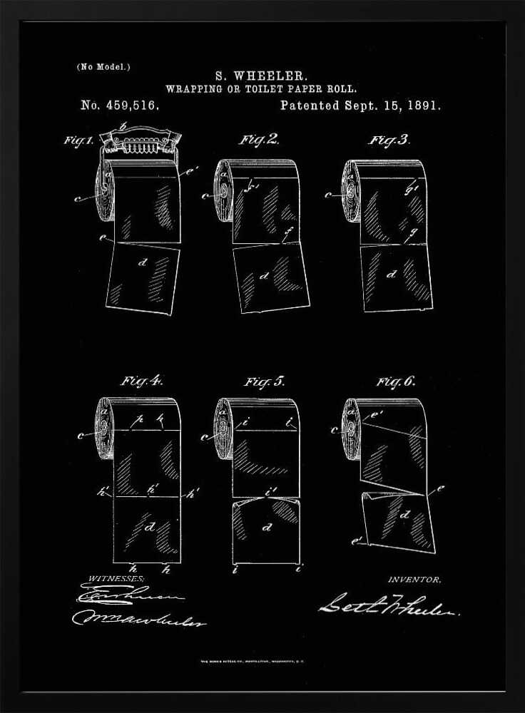 Vintage Toilet Paper Patent