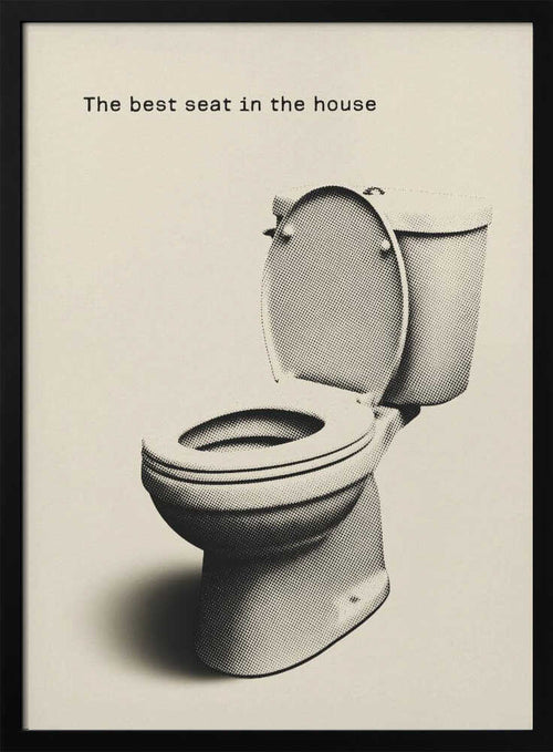 Best Seat In House Art Print UK — Abstract Minimal Wall Art — Bathroom — Wall It All Prints