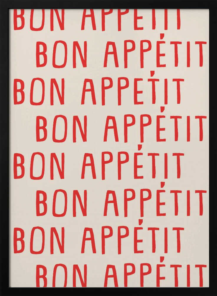 Bon Appetit Kitchen Charm Art Print UK — Abstract Minimal Wall Art — Kitchen — Wall It All Prints