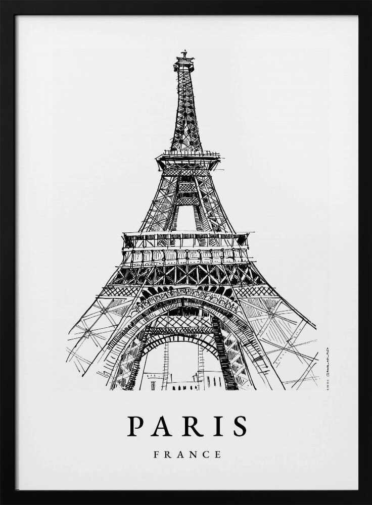 Eiffel Tower Paris Sketch Awol Art Alex