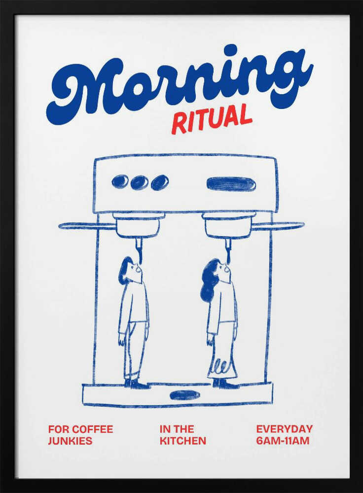 Morning Coffee Ritual Art Print UK — Abstract Minimal Wall Art — Kitchen — Wall It All Prints