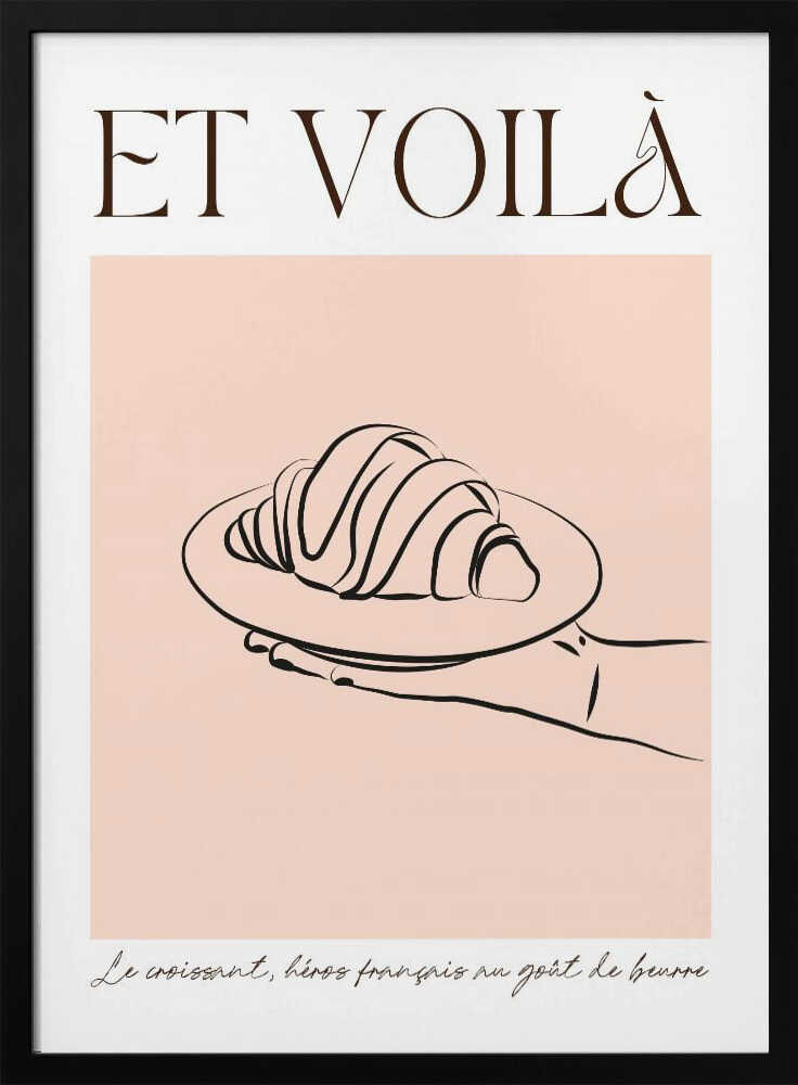 Et Voilà Croissant Art Print UK — Abstract Minimal Wall Art — Kitchen — Wall It All Prints