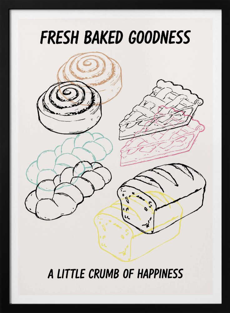 Sweet Baked Goodness Art Print UK — Food Fresh Wall Art — Kitchen — Wall It All Prints