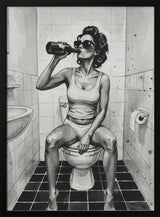 Bathroom Bottle Style Art Print UK — Dark Moody Dark Wall Art — Bathroom — Wall It All Prints