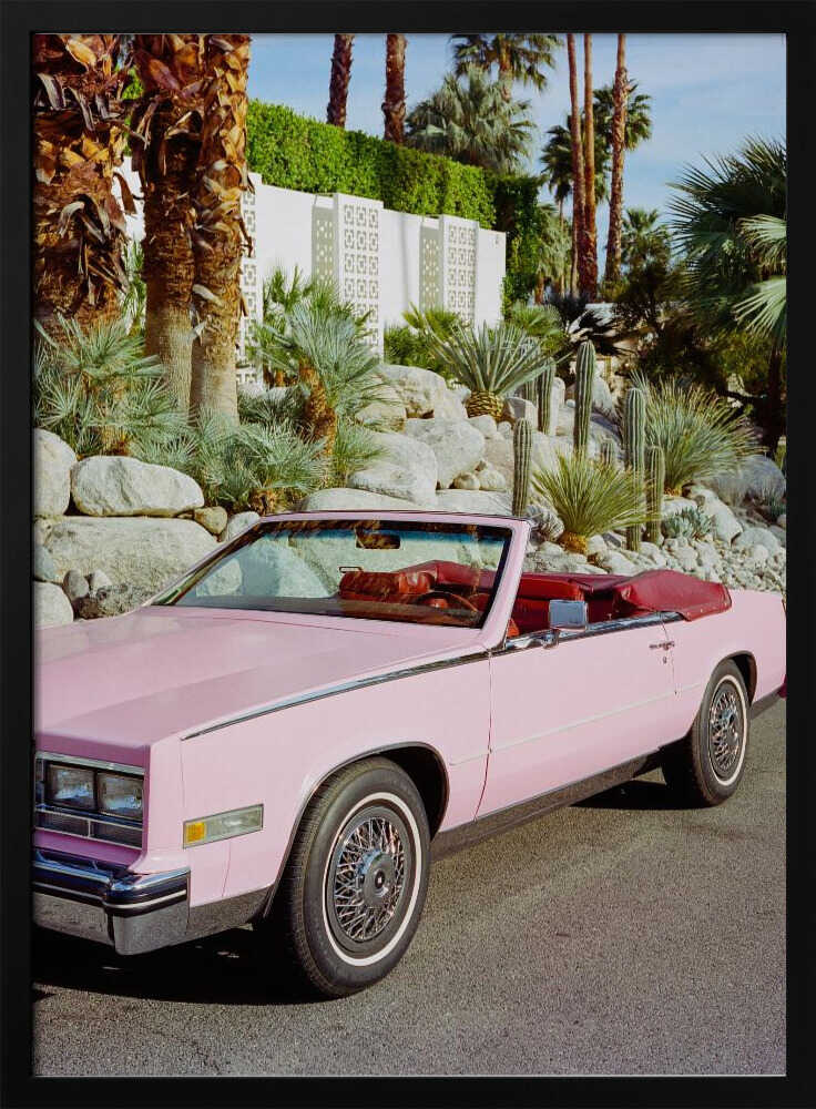 Iconic Pink Convertible Art Print UK — Botanical Vibrant Wall Art — Living Room — Wall It All Prints