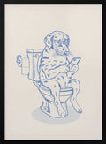Funny Dog On Toilet