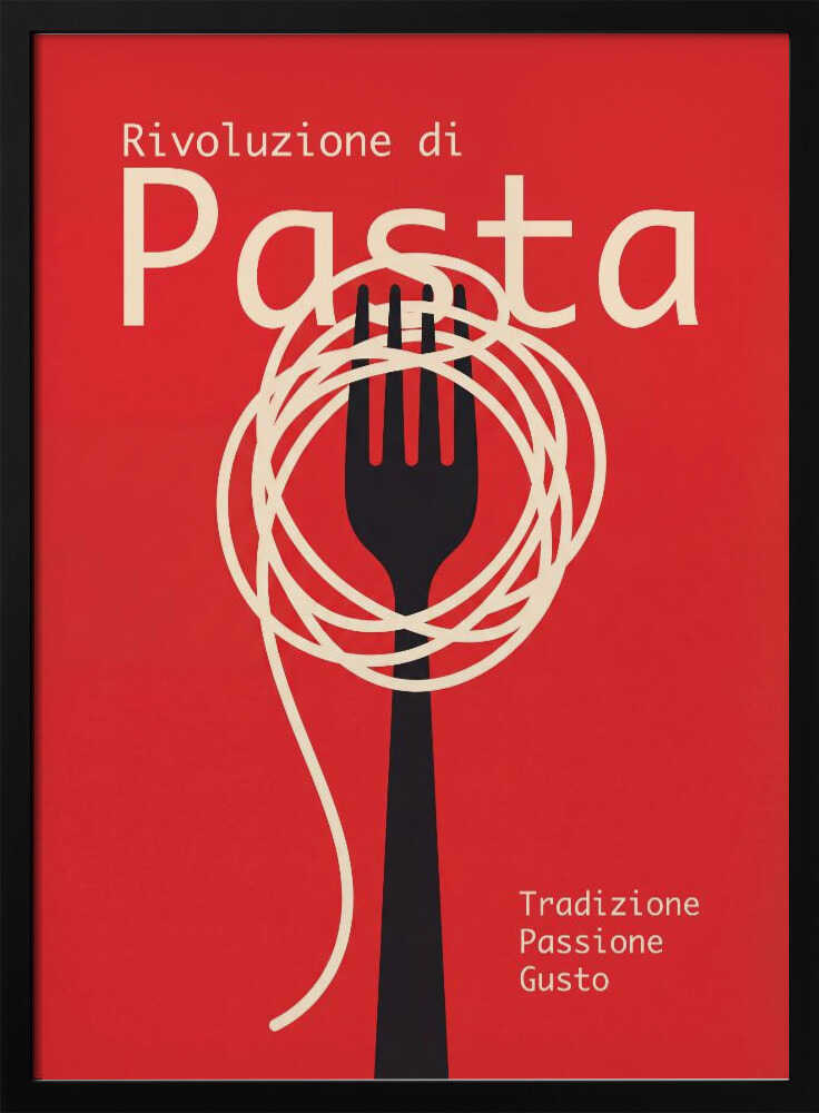 Italian Pasta Revolution Art Print UK — Abstract Vibrant Wall Art — Kitchen — Wall It All Prints