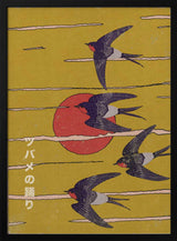 Flying Swallows and Sun