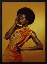 Mysterious Golden Fashion Art Print UK — Dark Moody Vibrant Wall Art — Living Room — Wall It All Prints