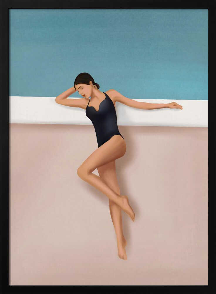 Chic Poolside Moment Art Print UK — Abstract Calm Wall Art — Office — Wall It All Prints