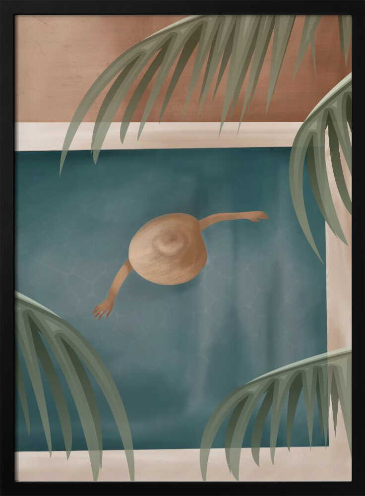 Serene Summer Float Art Print UK — Portrait Calm Wall Art — Bedroom — Wall It All Prints