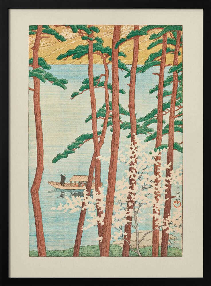 Haru No Arashiyama (spring In Arashiyama) (1934) Art Print UK — Japanese Vibrant Wall Art — Living Room — Wall It All Prints