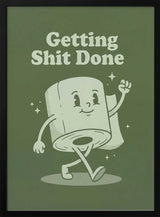 Getting Things Done Roll Art Print UK — Vintage Minimal Wall Art — Bathroom — Wall It All Prints