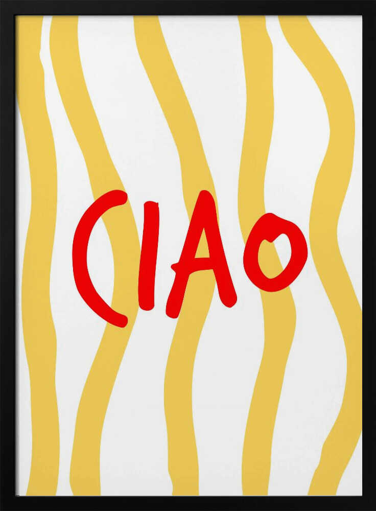 Ciao Italian Noodles Art Print UK — Abstract Vibrant Wall Art — Kitchen — Wall It All Prints