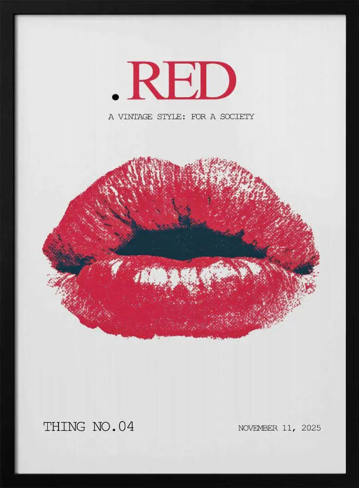 Vintage Red Lips Graphic