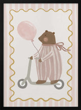 Whimsical Bear Scooter Ride