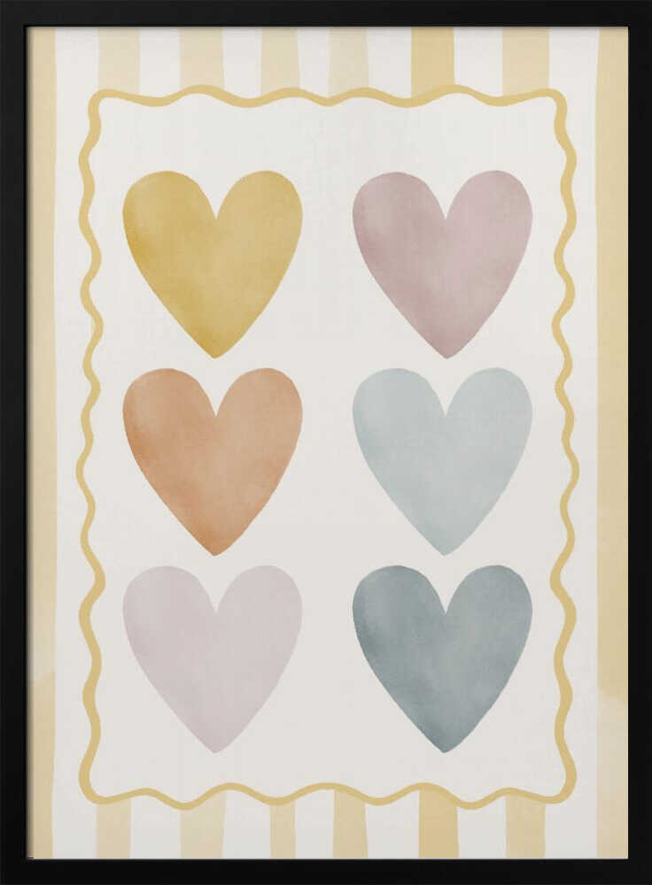 Soft Pastel Hearts