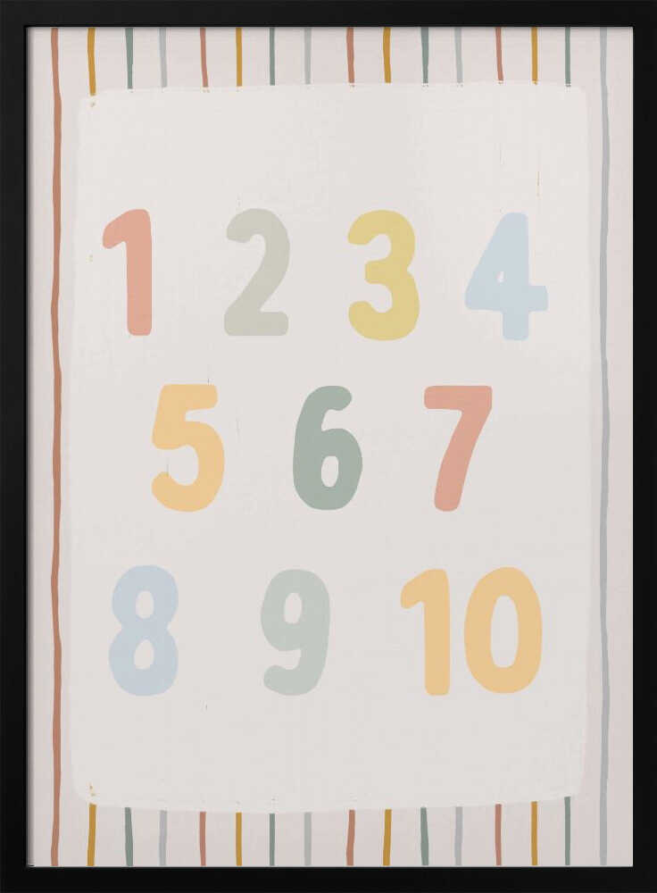 Pastel Counting Numbers