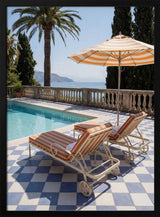 Poolside Ocean View Art Print UK — Landscape Elegant Wall Art — Living Room — Wall It All Prints