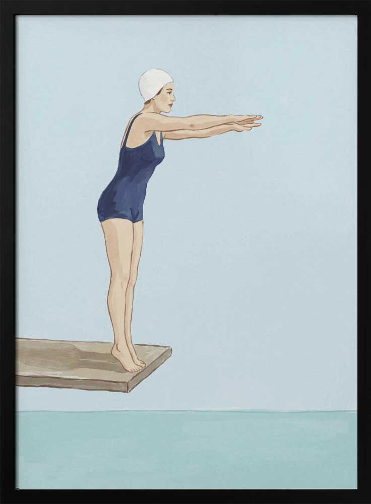 Classic Swim Moment Art Print UK — Portrait Vibrant Wall Art — Living Room — Wall It All Prints