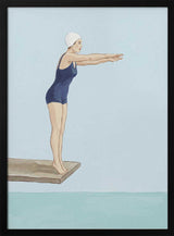 Classic Swim Moment Art Print UK — Portrait Vibrant Wall Art — Living Room — Wall It All Prints