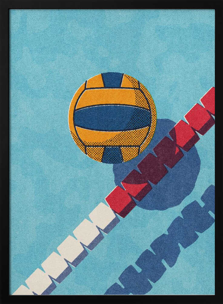 Summer Volleyball Pool Art Print UK — Abstract Vibrant Wall Art — Living Room — Wall It All Prints