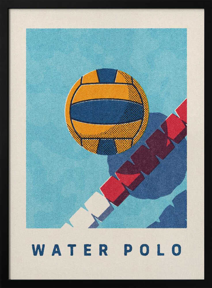 Vibrant Water Polo Ball Art Print UK — Japanese Vibrant Wall Art — Living Room — Wall It All Prints