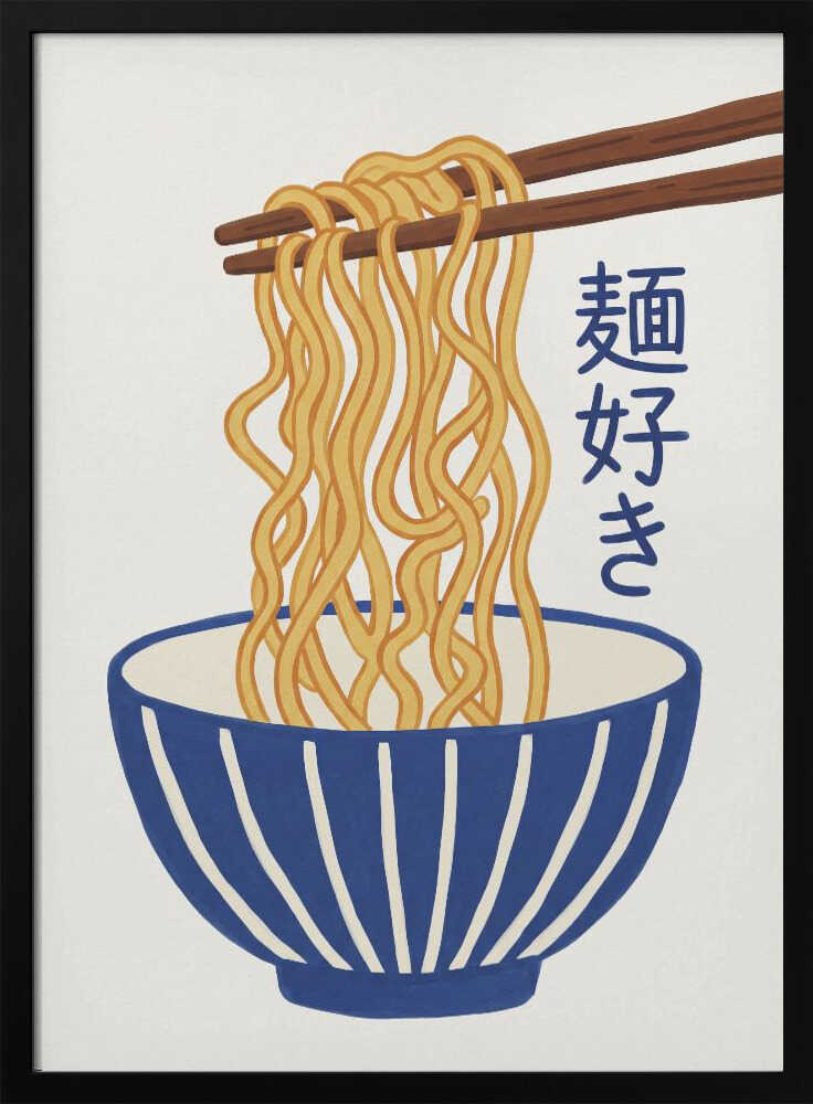 Delicious Ramen Bowl Art Print UK — Japanese Vibrant Wall Art — Kitchen — Wall It All Prints