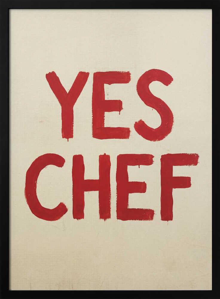 Bold Yes Chef Art Print UK — Abstract Vibrant Wall Art — Kitchen — Wall It All Prints