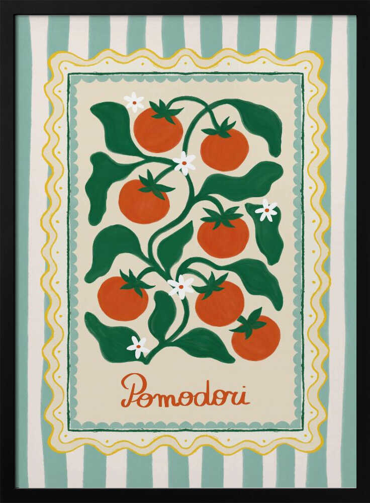 Rustic Italian Pomodori Art Print UK — Botanical Fresh Wall Art — Kitchen — Wall It All Prints