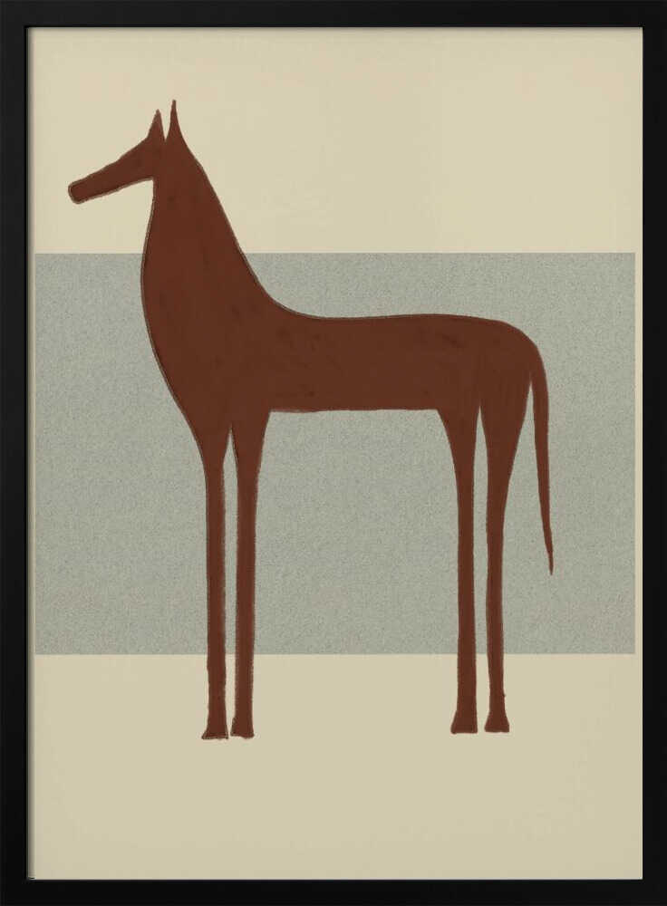Minimalist Brown Horse
