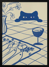 Curious Blue Cat Dinner