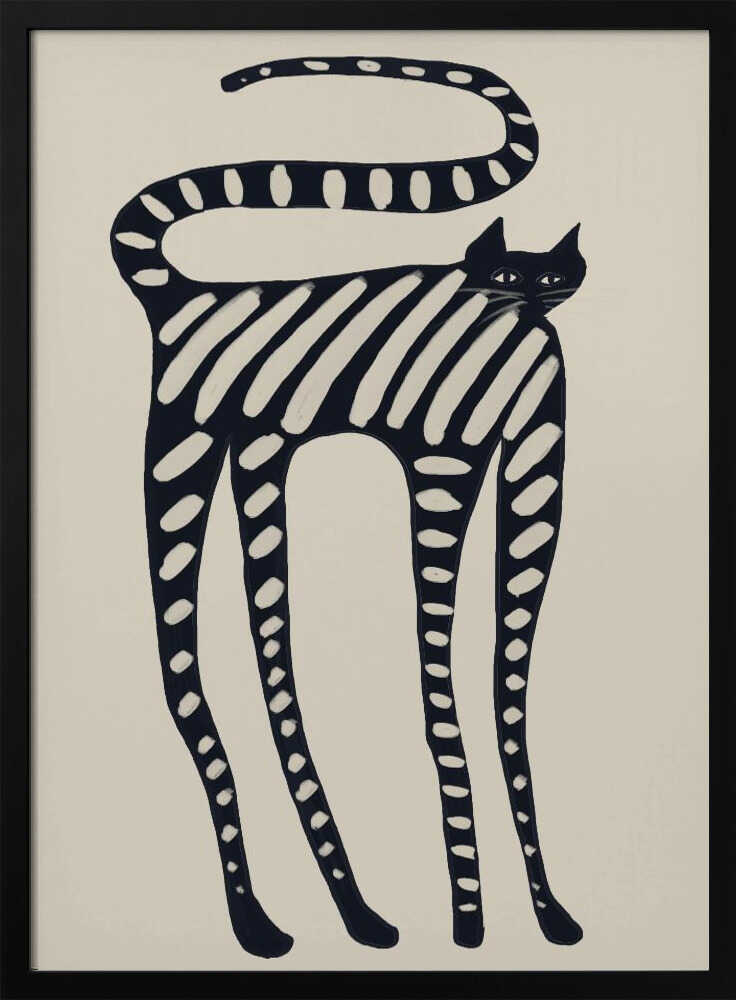 Striped Whimsical Cat